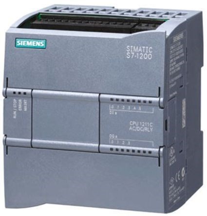 SIEMENS SIMATIC S7-1200, CPU 1211C, 6 DI 24V DC; 4 DO 24 V DC